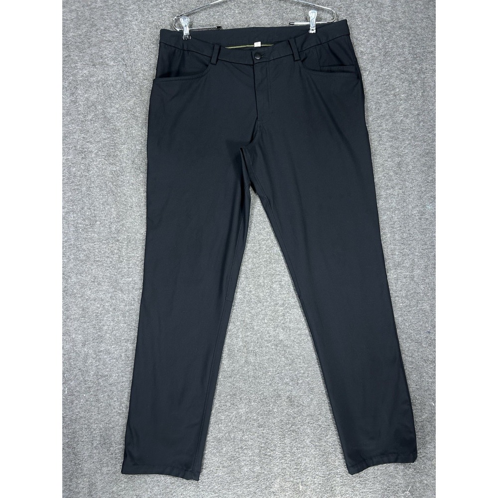 Lululemon ABC 5 Pocket Pants Mens 38 (fits 36x34) Black Classic Fit Chino